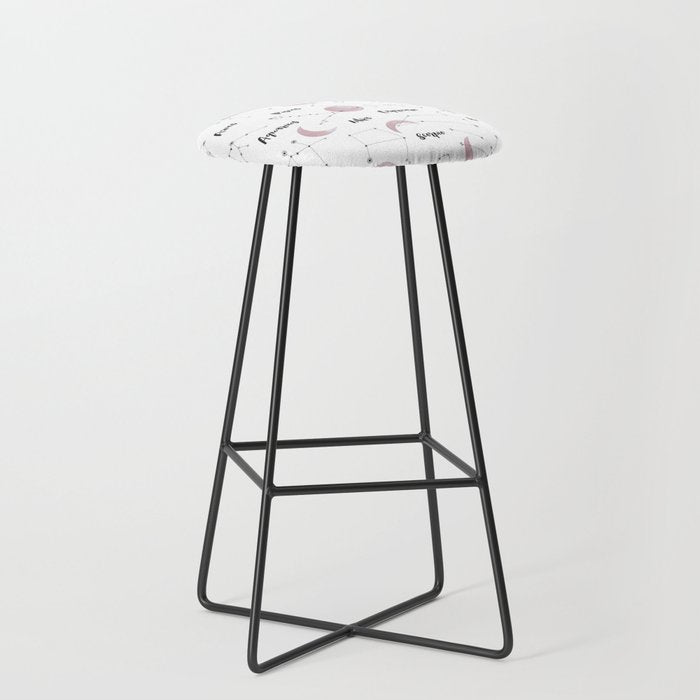 Pink Moon and Constellations Stool Gallery Image 1