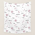 Pink Moon and Constellations Wall Tapestry Gallery Image 4