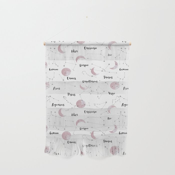Pink Moon and Constellations Wall Hanging Gallery Image 1