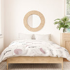 Pink Moon and Constellations Duvet Cover Gallery Image 3