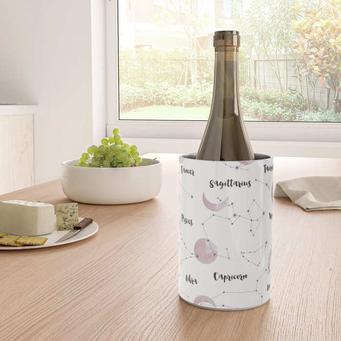 Pink Moon and Constellations Wine Chiller Gallery Image 4