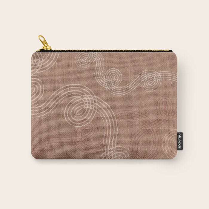 calming essentials loops Mocha Mousse Carry All Pouch Gallery Image 1