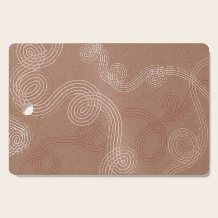 calming essentials loops Mocha Mousse Cutting Board Gallery Image 1