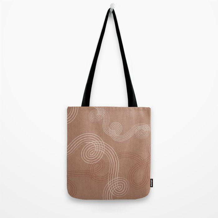 calming essentials loops Mocha Mousse Tote Bag Gallery Image 2