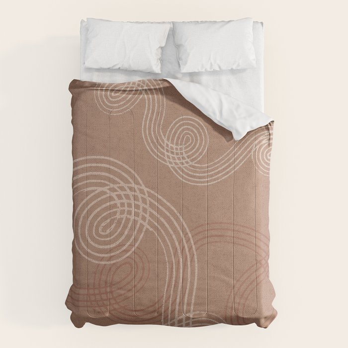 calming essentials loops Mocha Mousse Comforter Gallery Image 1