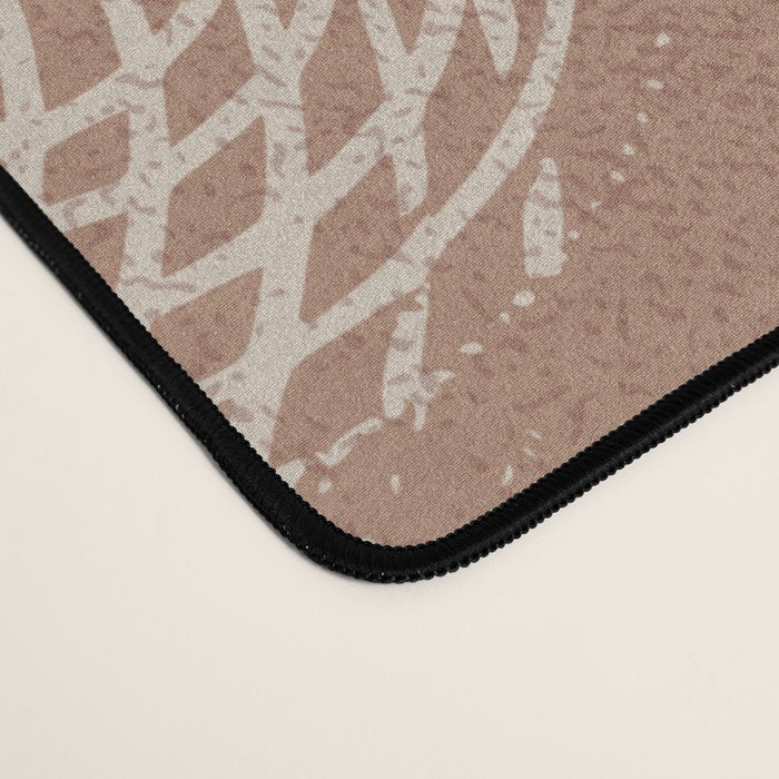 calming essentials loops Mocha Mousse Desk Mat Gallery Image 4
