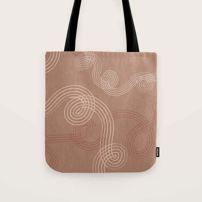 calming essentials loops Mocha Mousse Tote Bag Gallery Image 1