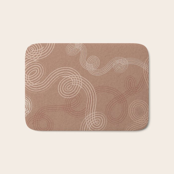 calming essentials loops Mocha Mousse Bath Mat Gallery Image 1