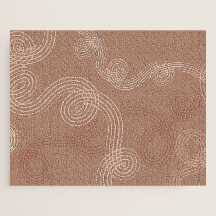 calming essentials loops Mocha Mousse Jigsaw Puzzle Gallery Image 1