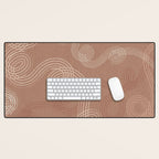calming essentials loops Mocha Mousse Desk Mat Gallery Image 1