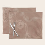 calming essentials loops Mocha Mousse Placemat Gallery Image 1