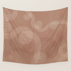 calming essentials loops Mocha Mousse Wall Tapestry Gallery Image 4