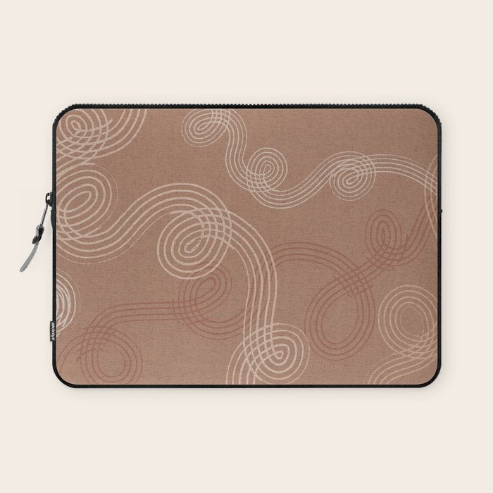 calming essentials loops Mocha Mousse Laptop Sleeve Gallery Image 1