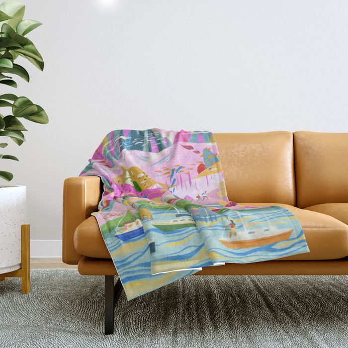 Pink Mountain Throw Blanket Gallery Image 1