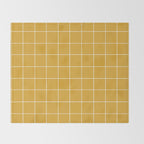 Grid (Mustard Yellow) Throw Blanket Gallery Image 2