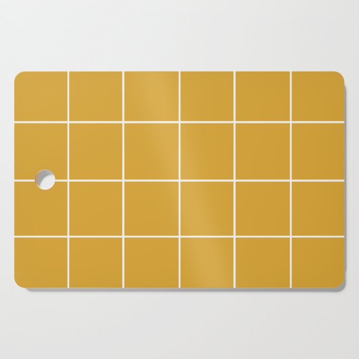 Grid (Mustard Yellow) Cutting Board Gallery Image 1