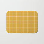 Grid (Mustard Yellow) Bath Mat Gallery Image 1