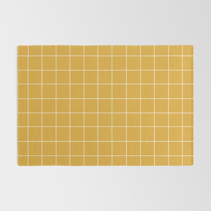 Grid (Mustard Yellow) Rug Gallery Image 2