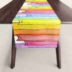 Rainbow of Cats Funny Whimsical Animals Table Runner Gallery Image 1