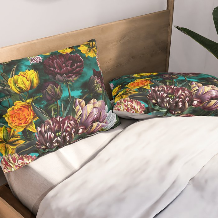 Botanical Multicolor Garden Pillow Sham Gallery Image 2
