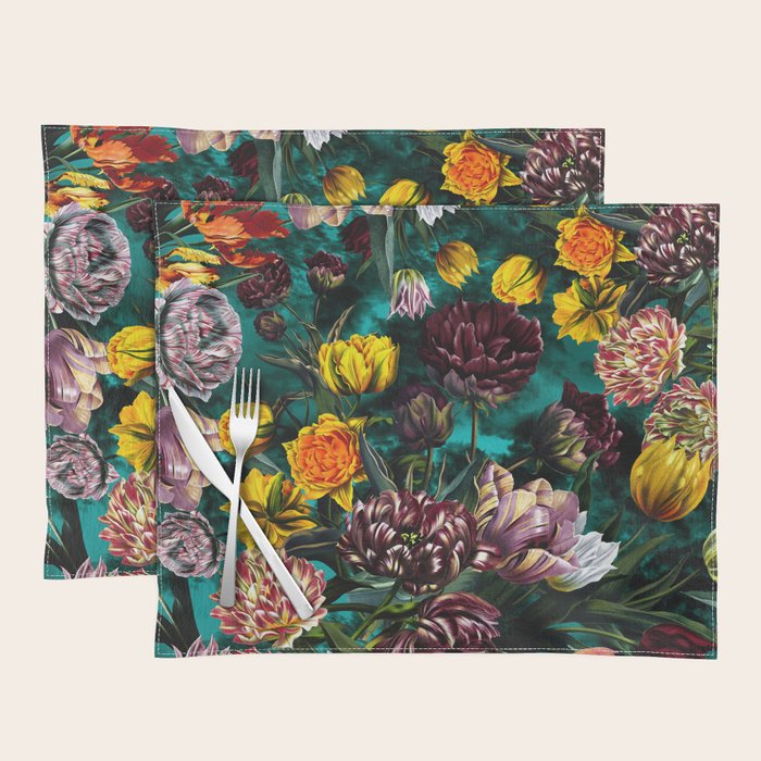 Botanical Multicolor Garden Placemat Gallery Image 1
