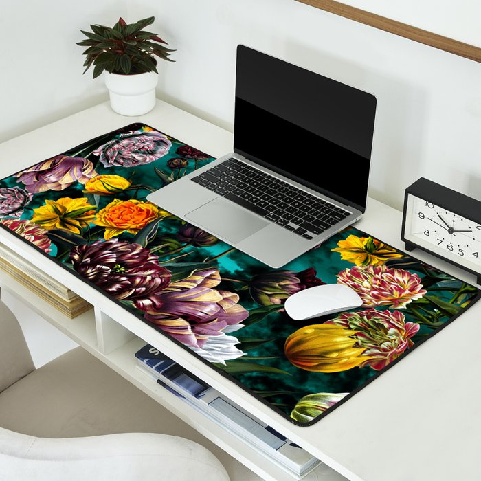 Botanical Multicolor Garden Desk Mat Gallery Image 2