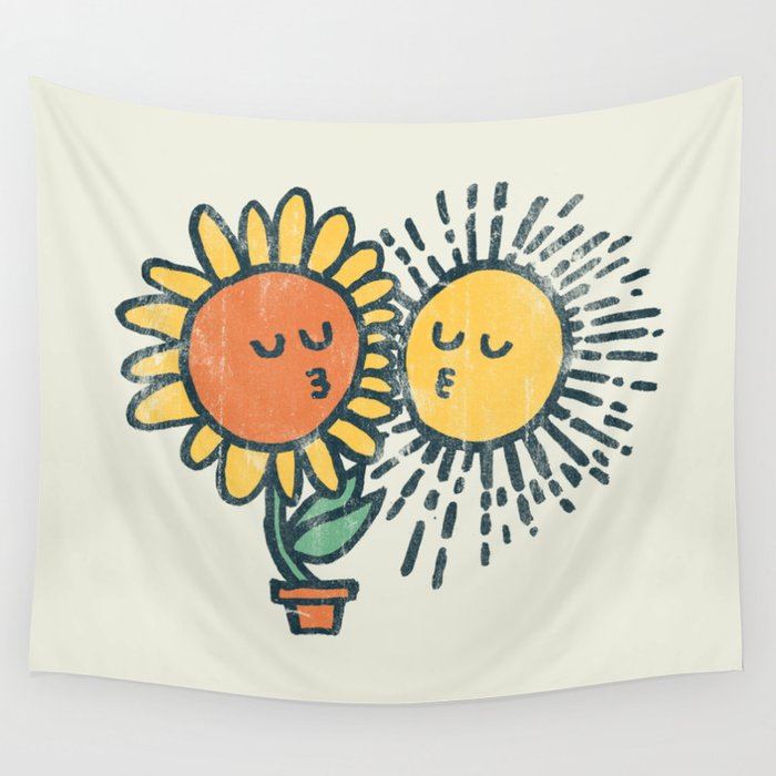 Sun Kissed sunflower Wall Tapestry Gallery Image 1