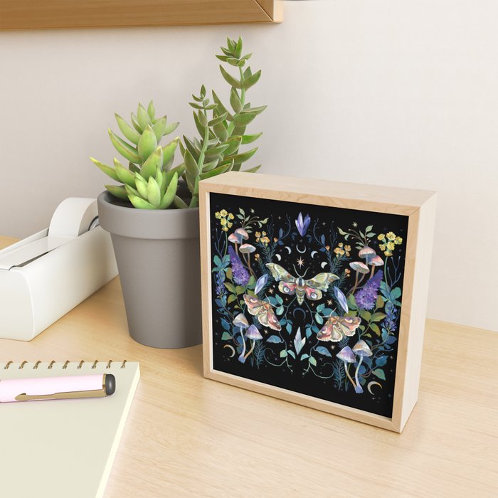 Crystals Moth Mushrooms Mini Art Print Gallery Image 2
