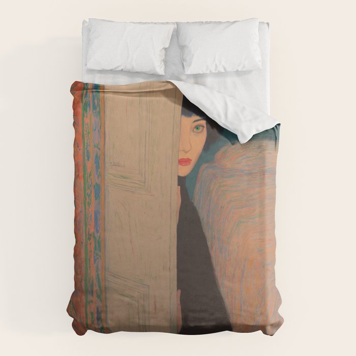 Behind the Painted Door Duvet Cover Gallery Image 1