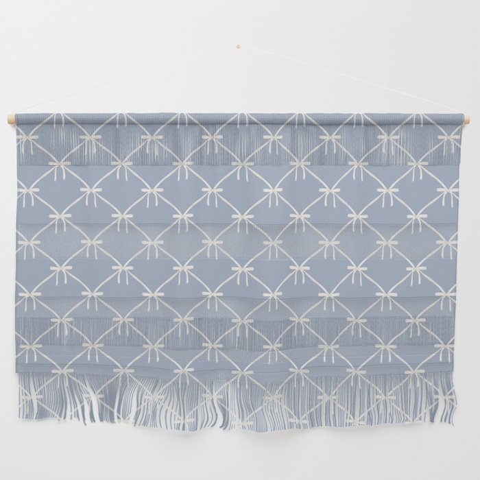 Bows & Ribbons Pattern XLIV Light Pastel Blue Wall Hanging Gallery Image 1