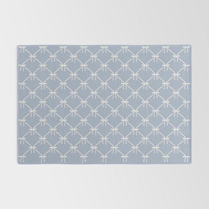 Bows & Ribbons Pattern XLIV Light Pastel Blue Rug Gallery Image 2