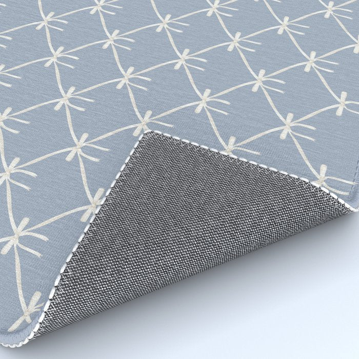 Bows & Ribbons Pattern XLIV Light Pastel Blue Rug Gallery Image 4