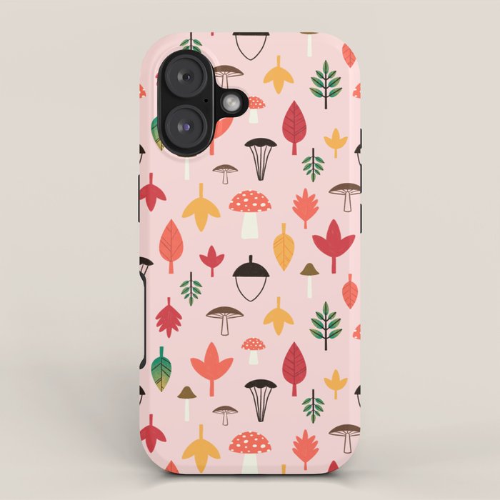 Foraged Mushrooms and Fall Acorns iPhone Case Gallery Image 1