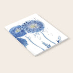 four blue dandelions watercolor Notebook Gallery Image 2