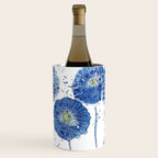 four blue dandelions watercolor Wine Chiller Gallery Image 1