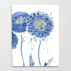 four blue dandelions watercolor Notebook Gallery Image 4