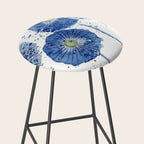 four blue dandelions watercolor Stool Gallery Image 2