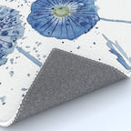four blue dandelions watercolor Rug Gallery Image 4