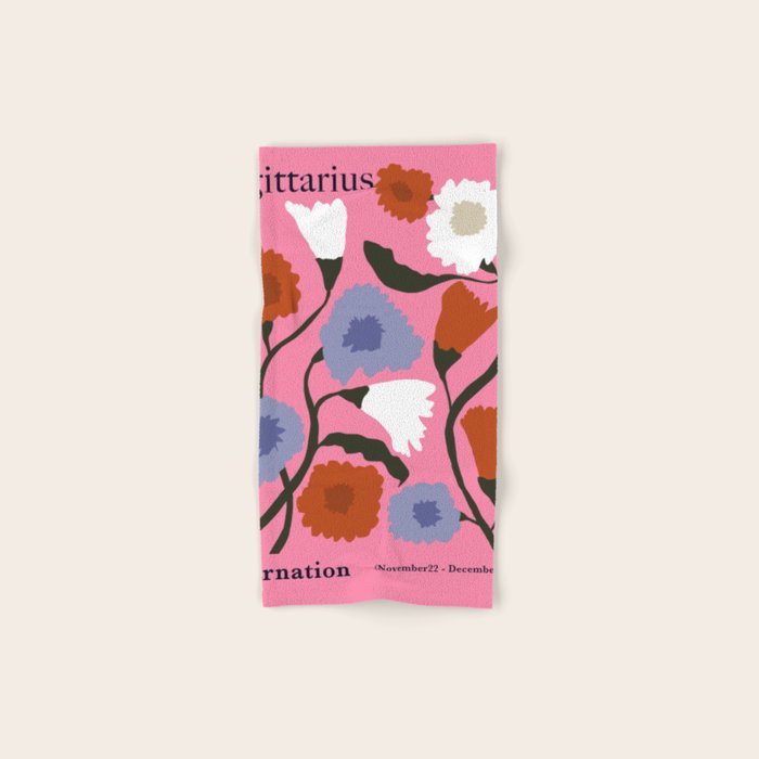 Sagittarius carnation Bath Towel Gallery Image 1