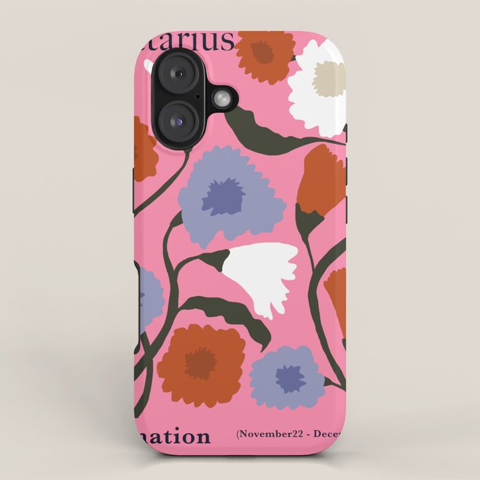 Sagittarius carnation iPhone Case Gallery Image 1