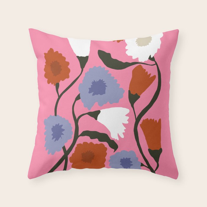 Sagittarius carnation Throw Pillow Gallery Image 6