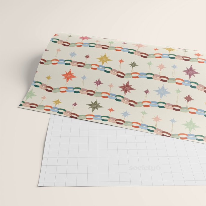 Paper Chains and Stars Wrapping Paper Gallery Image 2