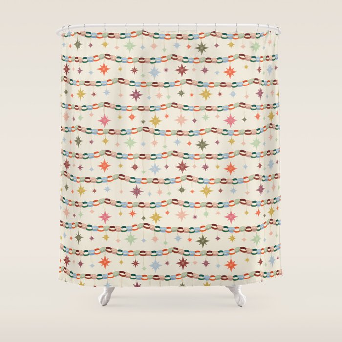 Paper Chains and Stars Shower Curtain Gallery Image 1