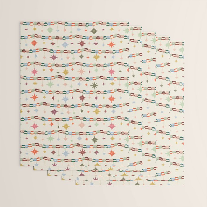 Paper Chains and Stars Wrapping Paper Gallery Image 3