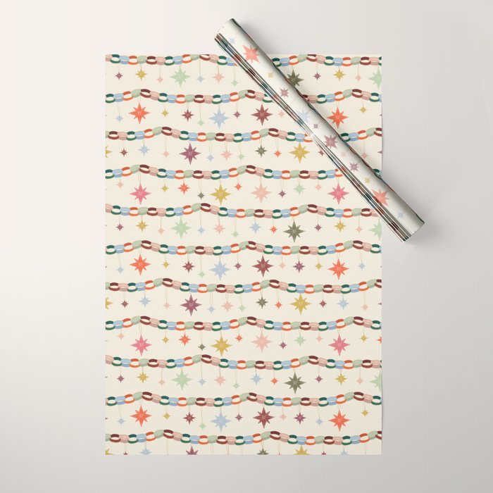 Paper Chains and Stars Wrapping Paper Gallery Image 1