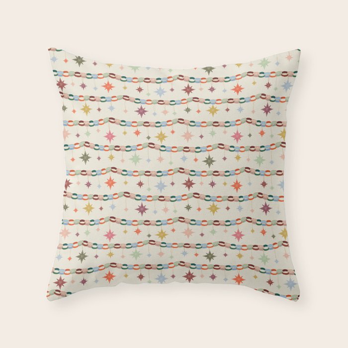 Paper Chains and Stars Throw Pillow Gallery Image 6