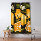 Lemons Botanical Art 1 Window Curtain Gallery Image 5