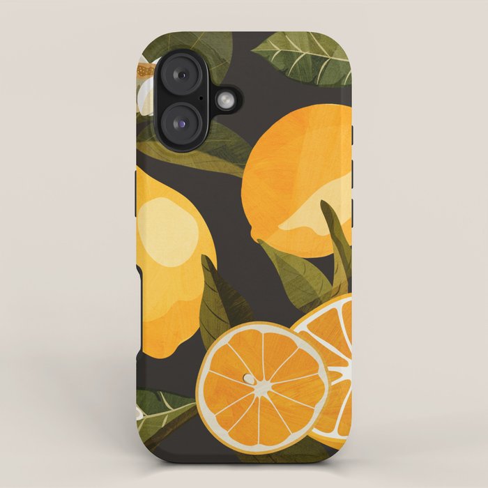 Lemons Botanical Art 1 iPhone Case Gallery Image 1