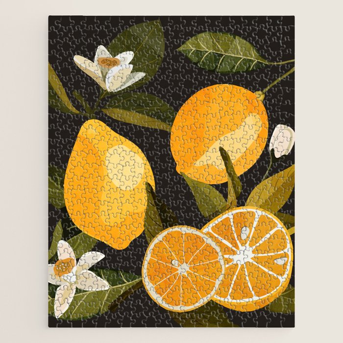 Lemons Botanical Art 1 Jigsaw Puzzle Gallery Image 1