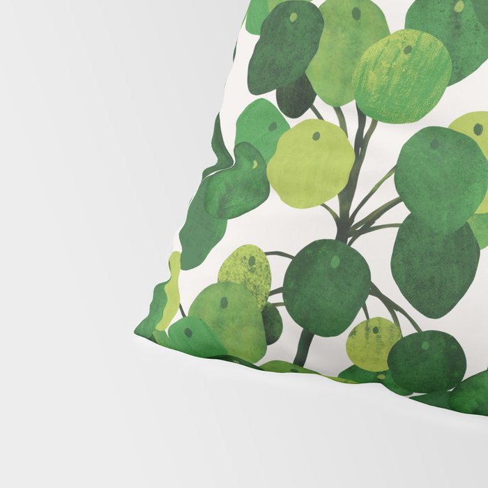 Pilea Peperomioides interior plant Pillow Sham Gallery Image 4
